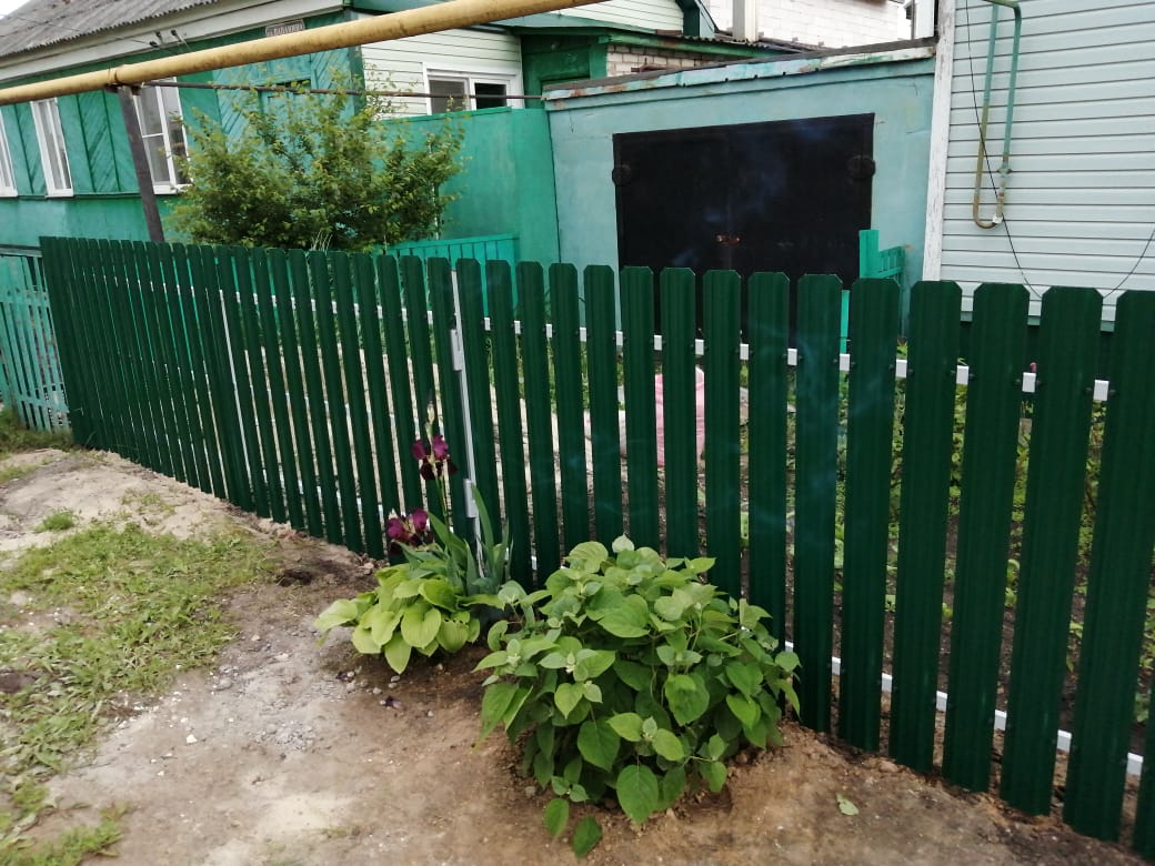 Комбинированный забор 25м штакетник и профлист, ворота, калитка фото8 в Череповце