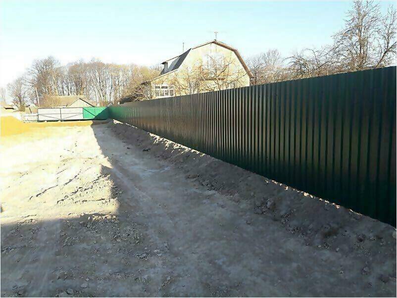 Забор, ворота, калитка из зеленого профлиста 150м фото 4 в Череповце