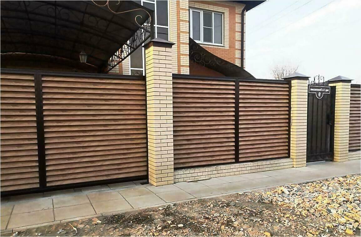 Забор жалюзи 50м светлое дерево фото5 в Череповце