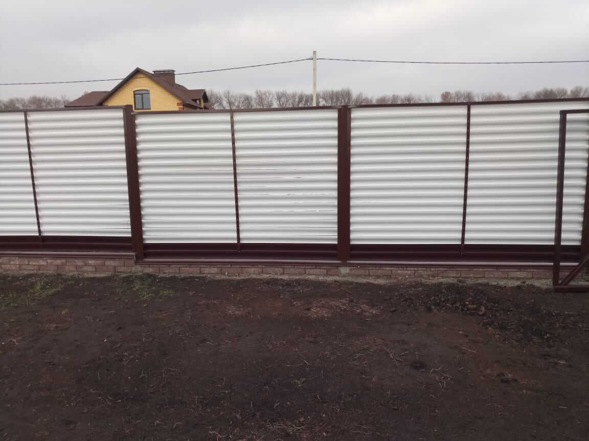 Забор-жалюзи 22м RAL9003/9003 Белый двусторонний фото 1 в Череповце
