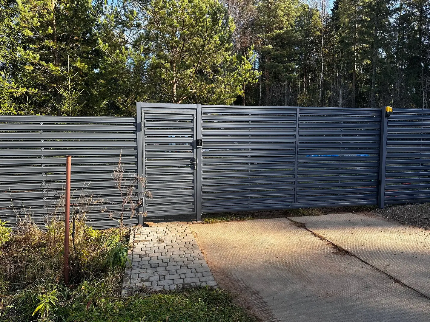 Забор-ранчо из евроштакетника 10м RAL7024 Серый Графит в Череповце